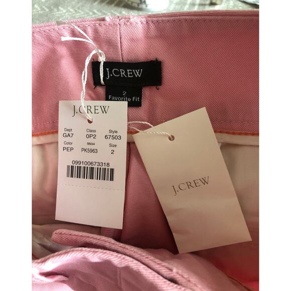NWT J.CREW Favorite Fit Broken -In pink CHINO size 2 - Picture 5 of 9